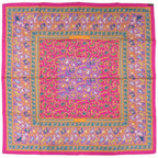 Hermes Carre 90 Indian Hunting Chasse en Inde Silk Pink Scarf — view 2