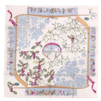 Hermes Carre 90 Neige D' Antan Last Year's Snow Silk White Scarf — view 2