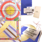 Hermes Carre 90 Double Face a la Lumiere du Flambeau Torchlight Silk Yellow — view 4