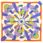 Hermes Carre 90 Double Face a la Lumiere du Flambeau Torchlight Silk Yellow — view 3