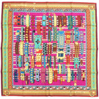 Hermes Carre 90 Collier de Chien Silk Multicolor Scarf