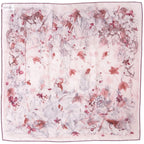 Dior Flower Print Silk White Red Scarf — view 3