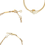 Celine Triomphe Pearl Metal Faux Gold Bracelet — view 4
