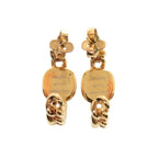 Louis Vuitton Logo Chain Metal Gold Earrings — view 2