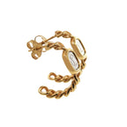 Louis Vuitton Logo Chain Metal Gold Earrings — view 3