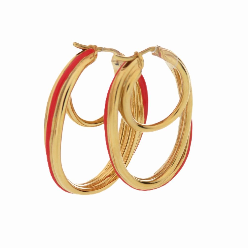 Celine Hoop Earrings Metal Gold