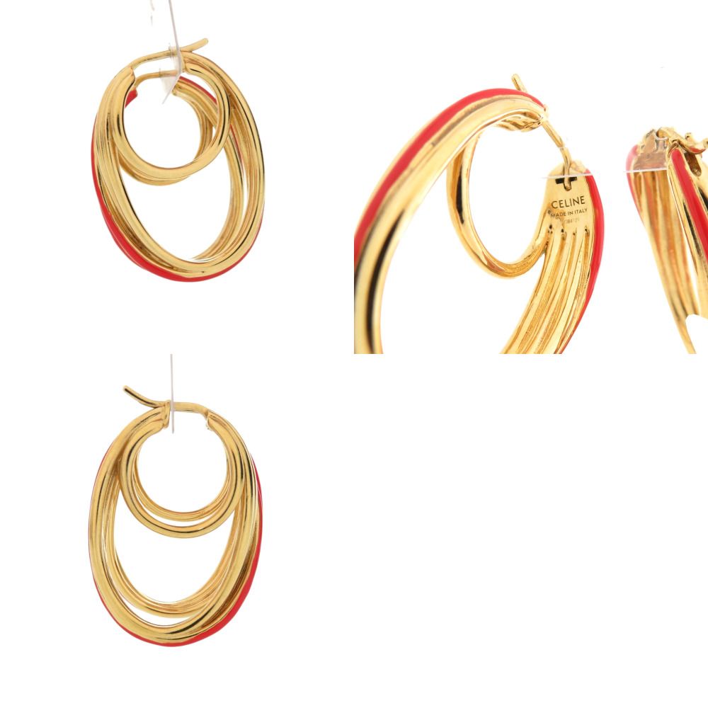 Celine Hoop Earrings Metal Gold — view 4