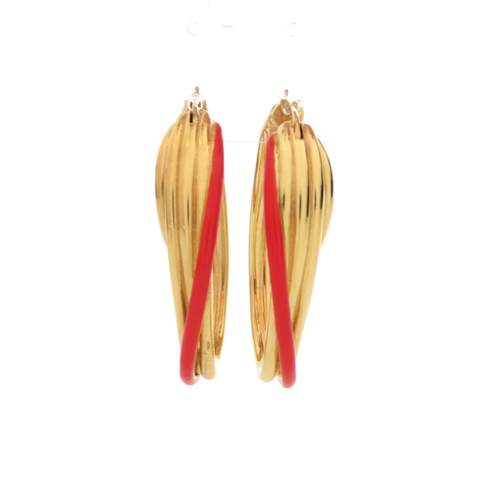 Celine Hoop Earrings Metal Gold — view 2