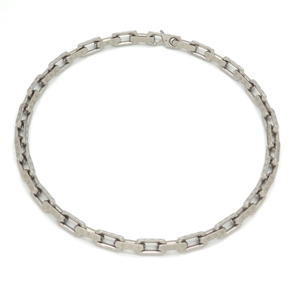 Louis Vuitton Necklace Chain Monogram Silver Color Metal Length 54.5 — view 2