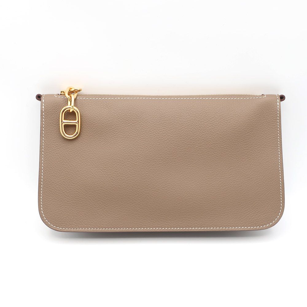 Hermes Heaven Pouch Zip and Go to Go Chene D'ancre Made Color Etoupe — view 2
