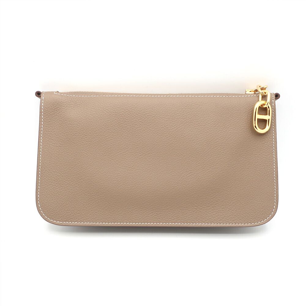 Hermes Heaven Pouch Zip and Go to Go Chene D'ancre Made Color Etoupe