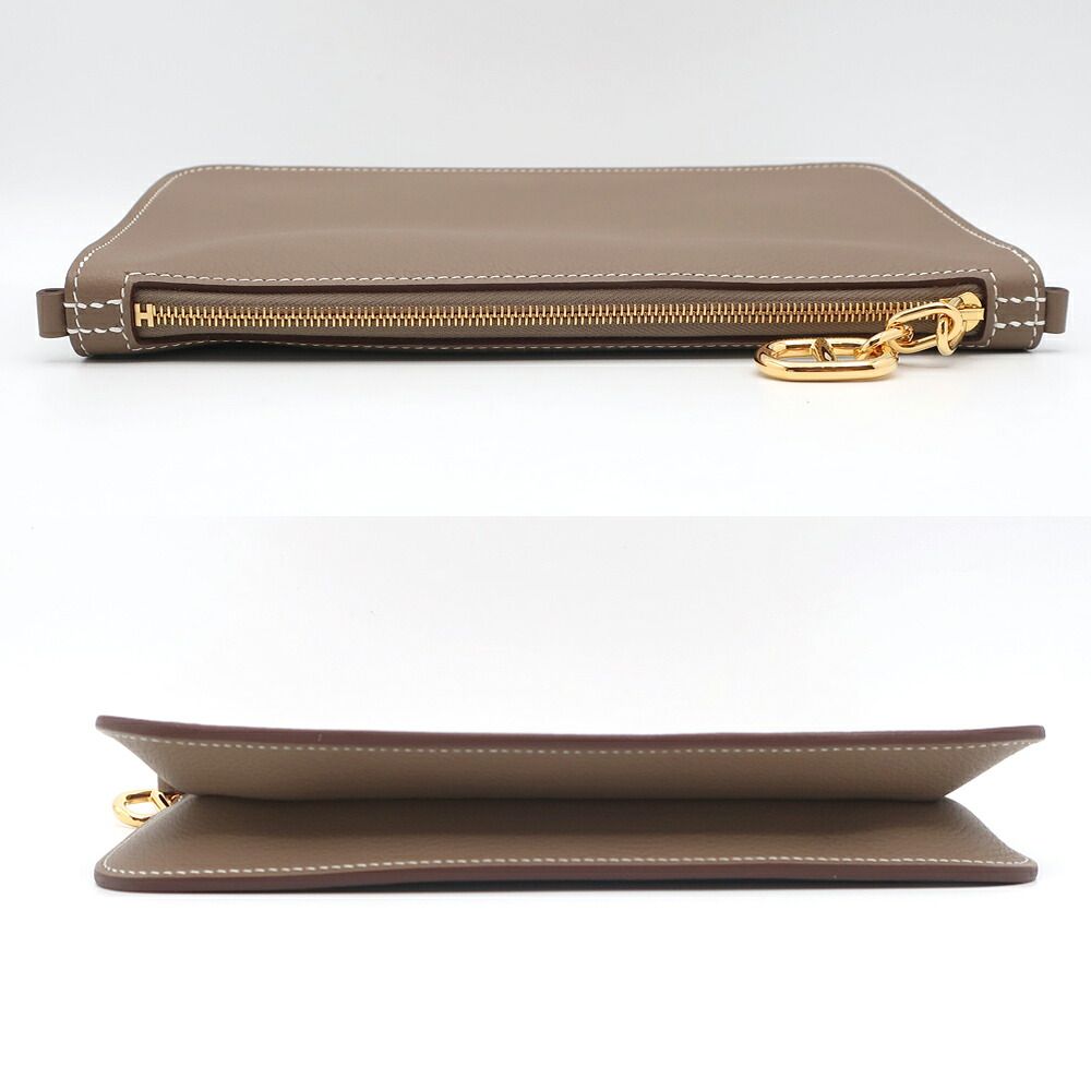 Hermes Heaven Pouch Zip and Go to Go Chene D'ancre Made Color Etoupe — view 3