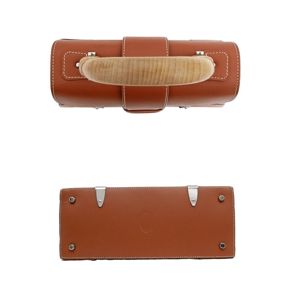 Goyard Saigon PM Brown Leather Handbag — view 4