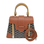 Goyard Saigon PM Brown Leather Handbag