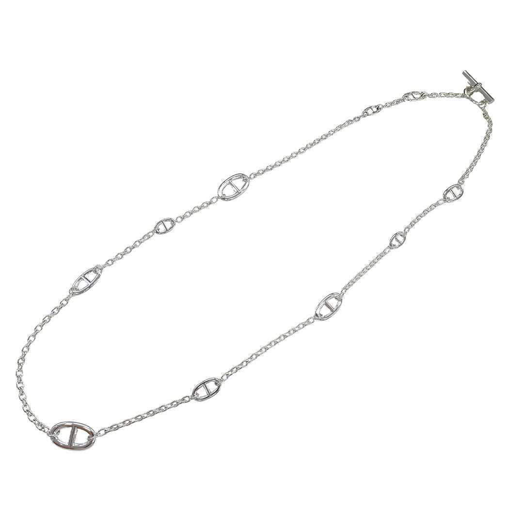Hermes Necklace Chaine D'ancre Farandole 80 Silver Long Polished — view 2