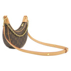 Louis Vuitton 2-Way Bag Loop Monogram Canvas Gold Brown Handbag Shoulder Half — view 2
