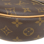 Louis Vuitton 2-Way Bag Loop Monogram Canvas Gold Brown Handbag Shoulder Half — view 4