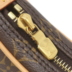 Louis Vuitton 2-Way Bag Loop Monogram Canvas Gold Brown Handbag Shoulder Half — view 5