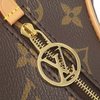 Louis Vuitton 2-Way Bag Loop Monogram Canvas Gold Brown Handbag Shoulder Half — view 6