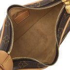 Louis Vuitton 2-Way Bag Loop Monogram Canvas Gold Brown Handbag Shoulder Half — view 8