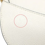 Dior Shoulder Bag Small Grain Calf Leather White Gold — view 8