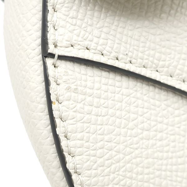 Dior Shoulder Bag Small Grain Calf Leather White Gold — view 5