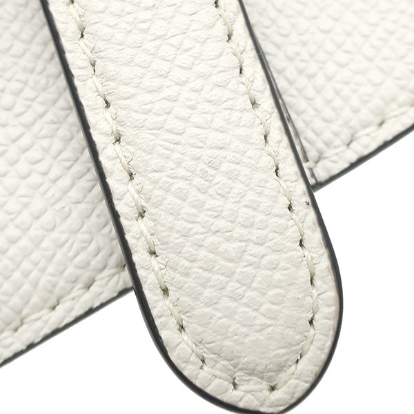 Dior Shoulder Bag Small Grain Calf Leather White Gold — view 6