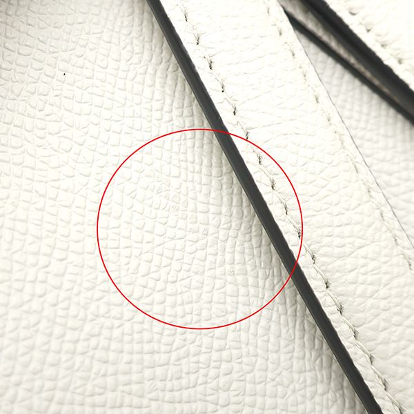 Dior Shoulder Bag Small Grain Calf Leather White Gold — view 7