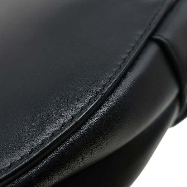 Dior 2-Way Saddle Bag Mini Leather Black Gold — view 6