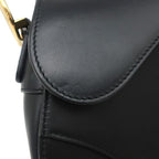 Dior 2-Way Saddle Bag Mini Leather Black Gold — view 8