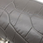 Saint Laurent Chain Wallet Sunset Leather Gray Silver Croco Shoulder — view 6