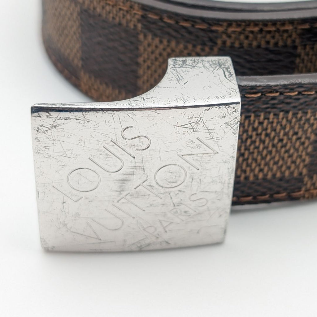 Louis Vuitton Ceinture Carre Damier Belt Logo Silver — view 3