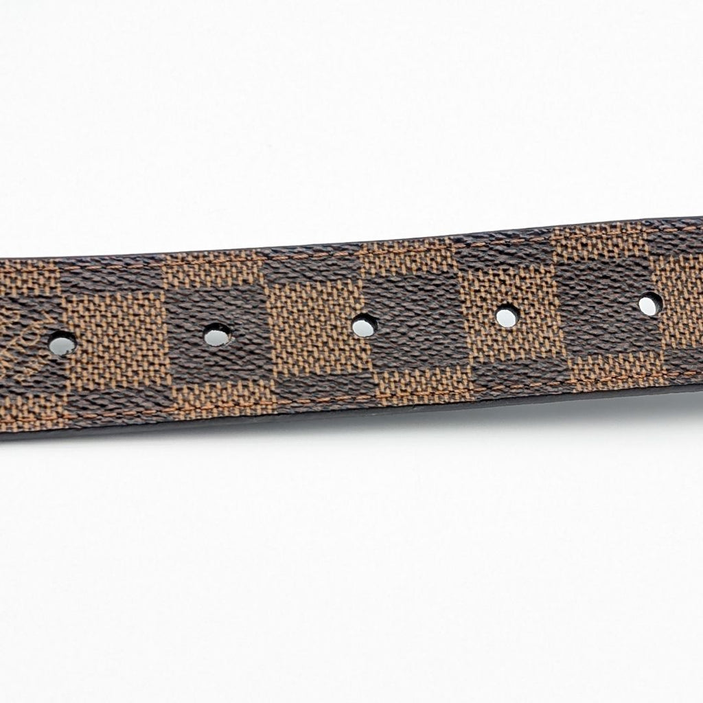 Louis Vuitton Ceinture Carre Damier Belt Logo Silver — view 6