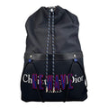 Dior Backpack Newave Embroidery Logo Black Blue New Wave