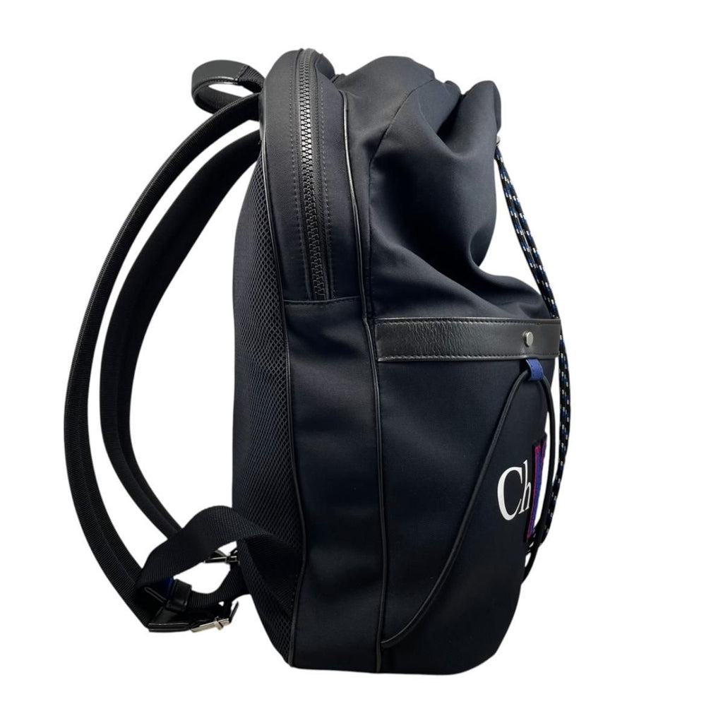 Dior Backpack Newave Embroidery Logo Black Blue New Wave — view 4