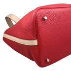 Hermes Handbag Picotin Lock Touch MM Taurillon Clemence Swift Rouge Tomato Rose — view 7