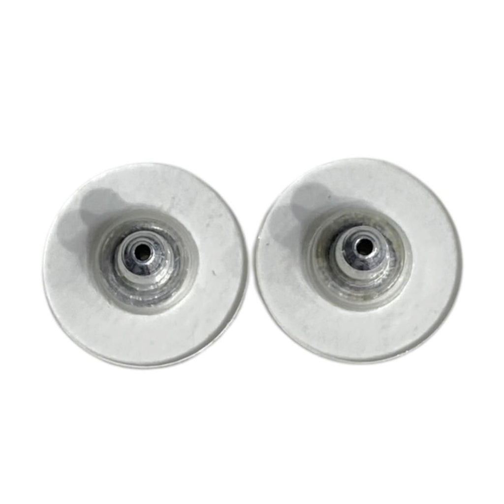 Chanel Earrings Pearl CC Logo Metal Silver White — view 6