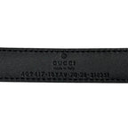 Gucci Belt Double Slim Leather Logo Black — view 8