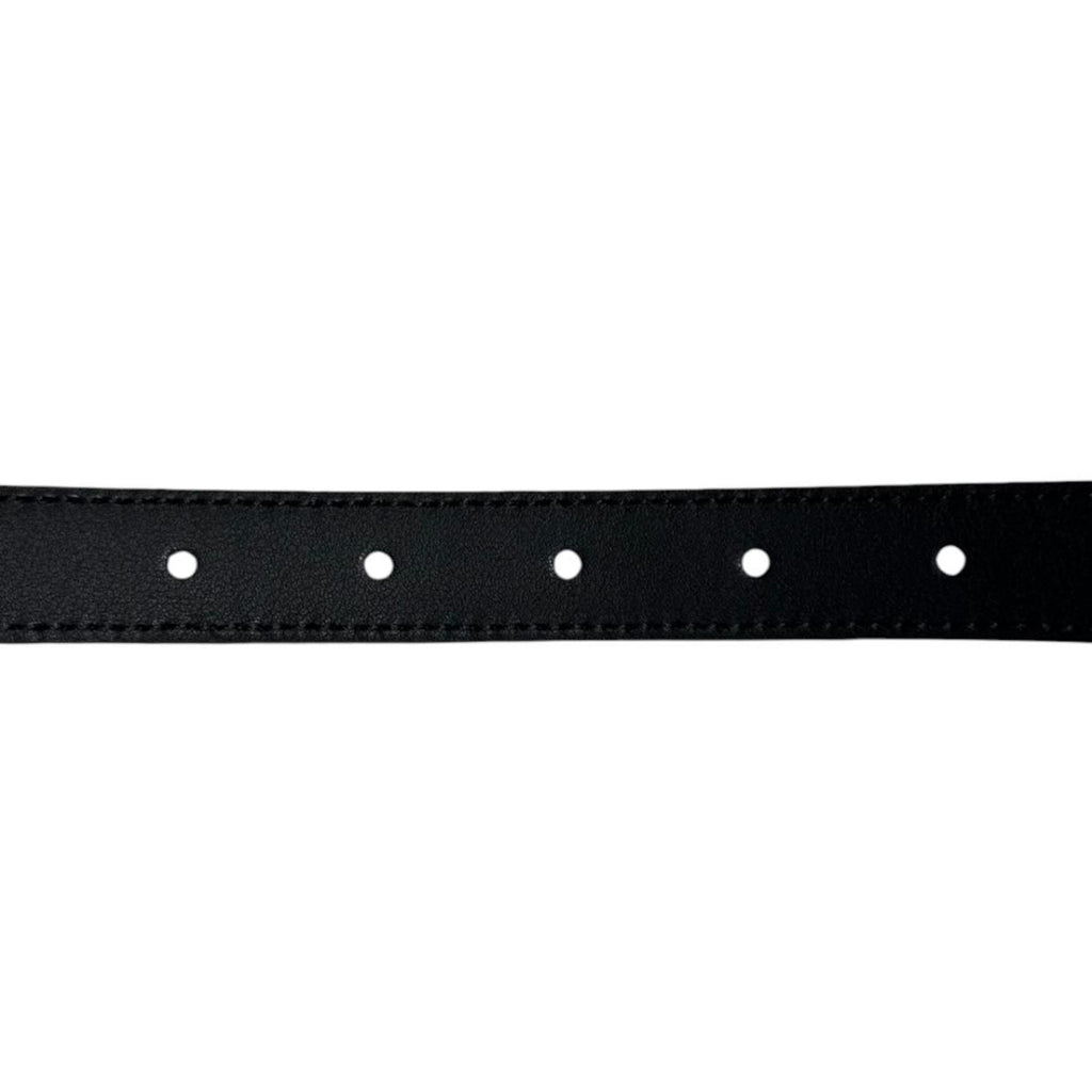 Gucci Belt Double Slim Leather Logo Black — view 7