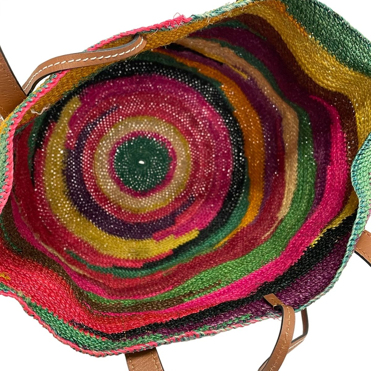 Loewe Tote Basket Pink Purple Multi Leather — view 7