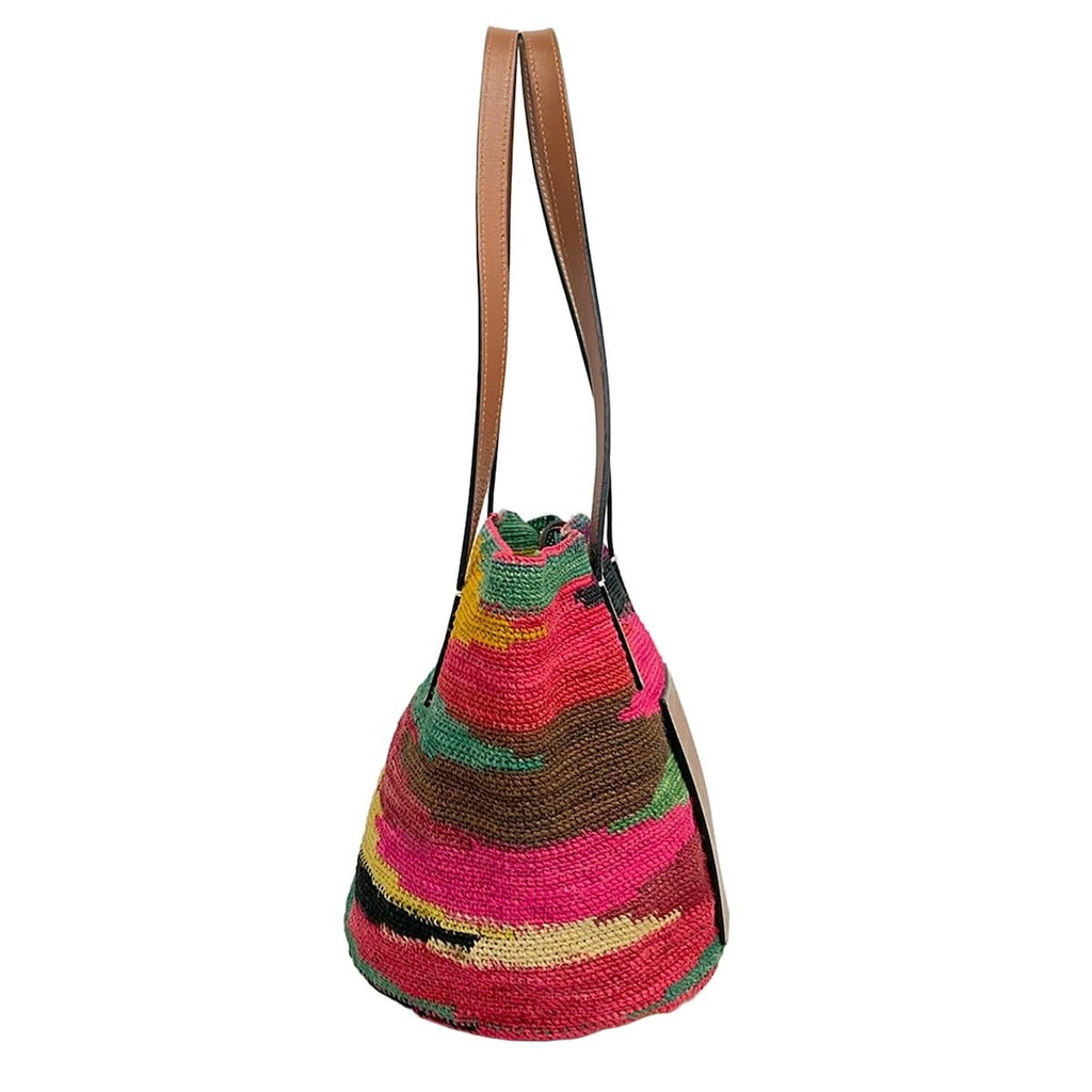 Loewe Tote Basket Pink Purple Multi Leather — view 2