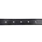 Gucci Belt GG Emblem Slim Leather Logo Black Gold — view 6
