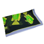 Hermes Shawl Fish Cotton Black Scarf — view 7