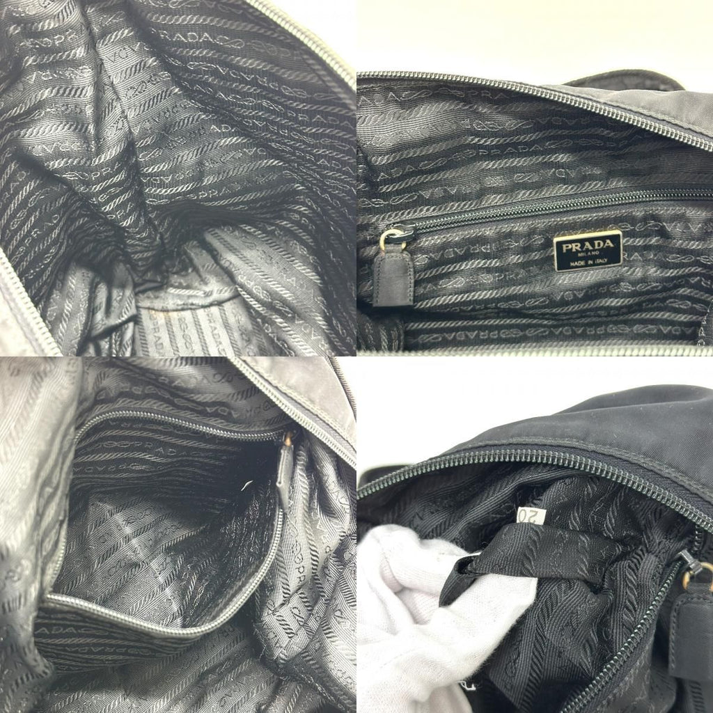 Prada Tote Embroidery Logo Nylon Black — view 8