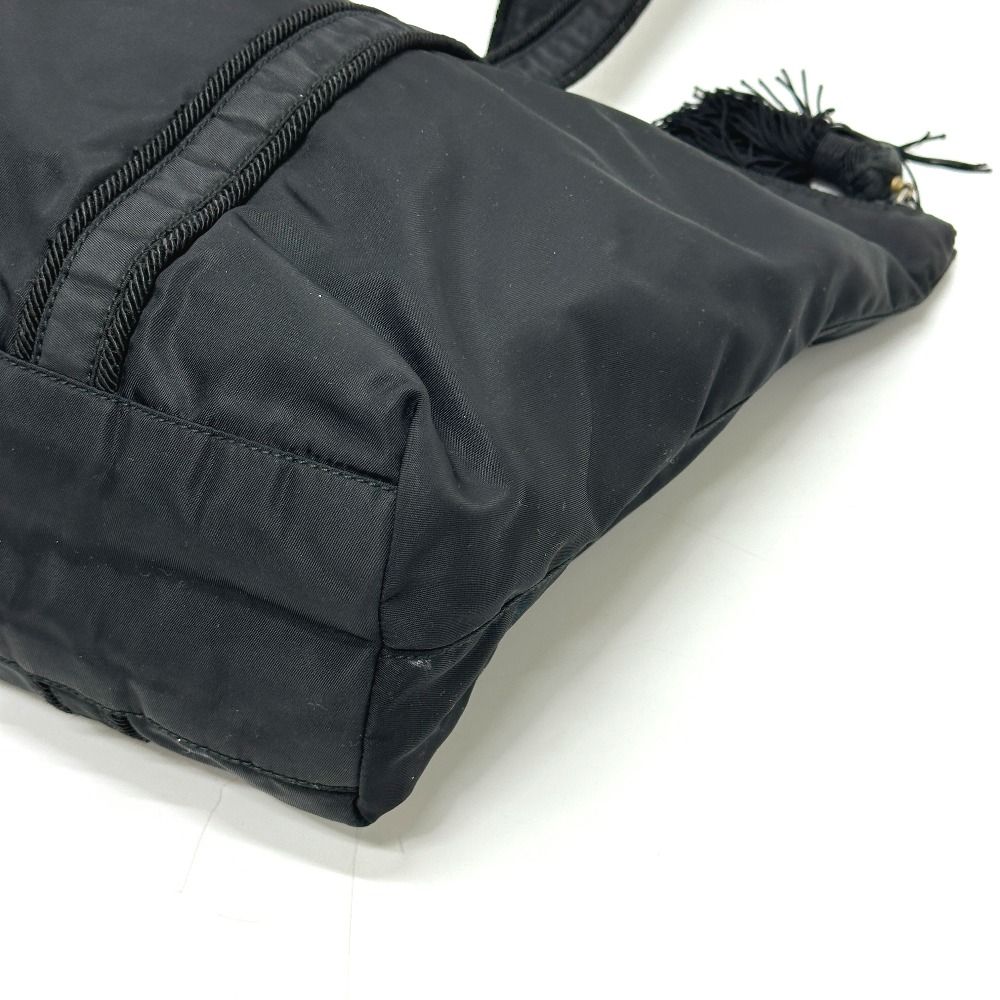 Prada Tote Embroidery Logo Nylon Black — view 3