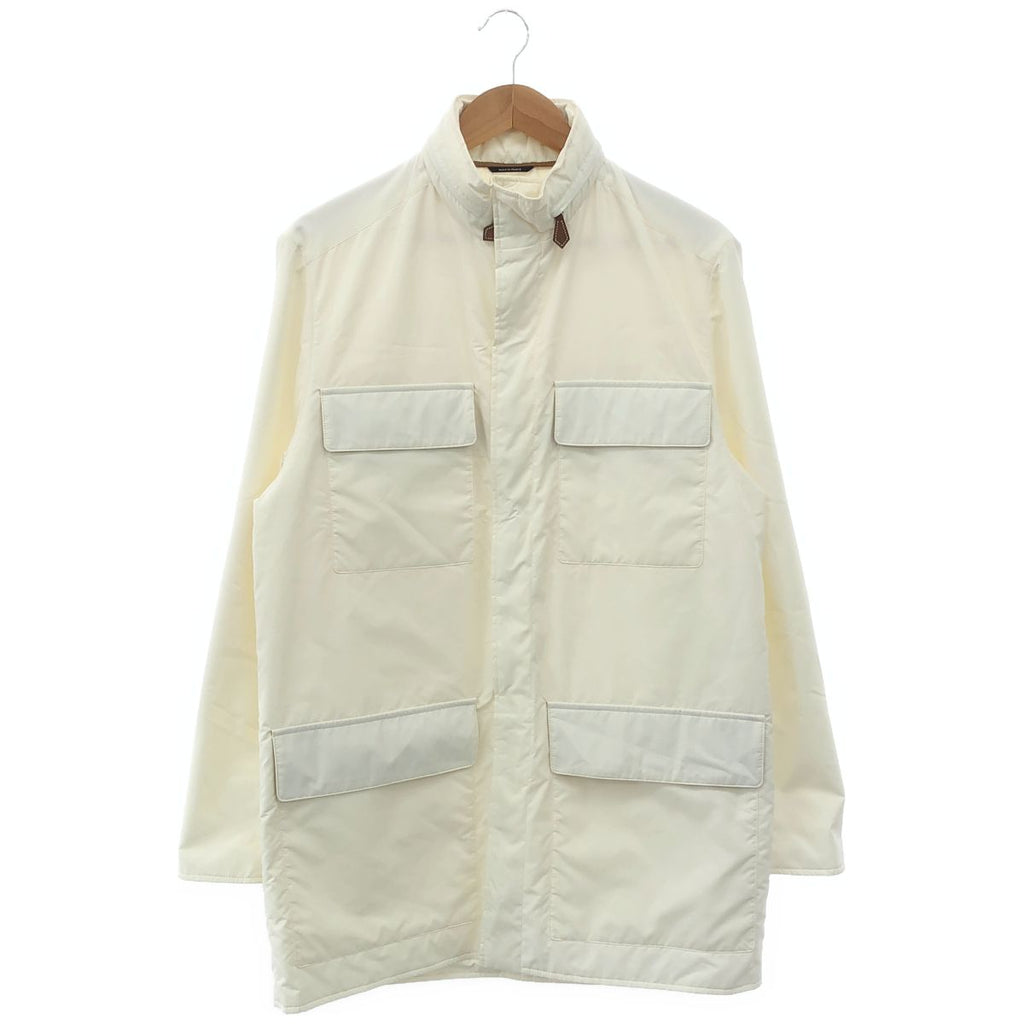 Hermes White Nylon Multi Pocket Jacket 48