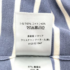 Dior 183 Light Blue White Logo Short Sleeve Knit XS Sweater — view 3