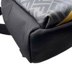 Fendi Backpack Zucca Pattern Leather Nylon FF Logo Black Gray Yellow — view 6