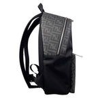 Fendi Backpack Zucca Pattern Leather Nylon FF Logo Black Gray Yellow — view 4