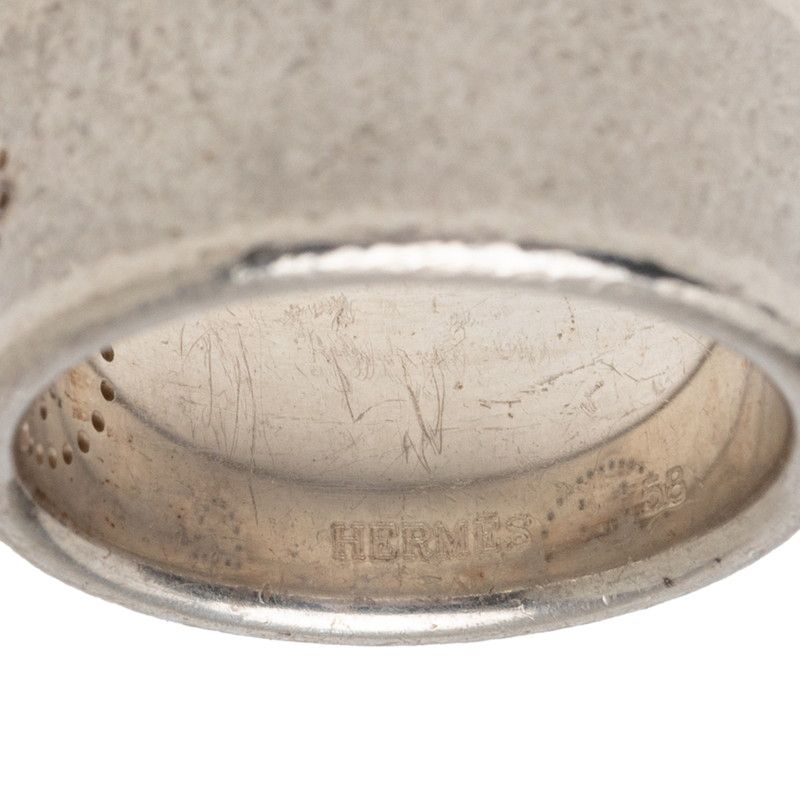 Hermes Eclipse Ribbon Ring 58 Silver — view 4